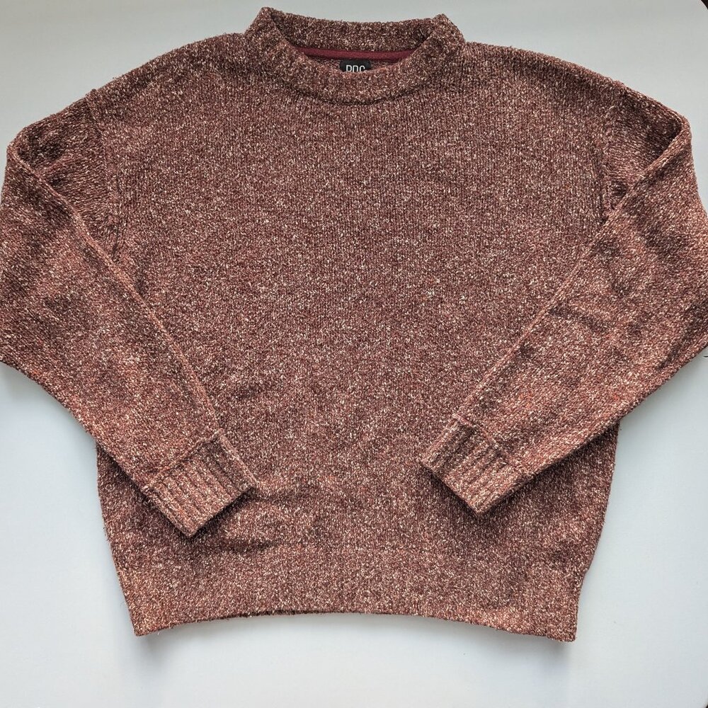 Urban Outfitters BDG Red/White Marled Men's Chunky Sweater Medium loose weave